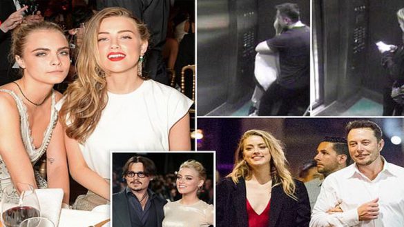 Amber Heard had 'three-way affair' while she was married to Johnny Depp
