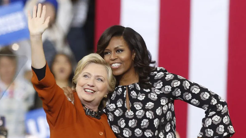  Michelle Obama and Hillary Clinton are reported to be feuding over their ambitions to run for President of the United States: “Hillary is out to prove she can be a player too”