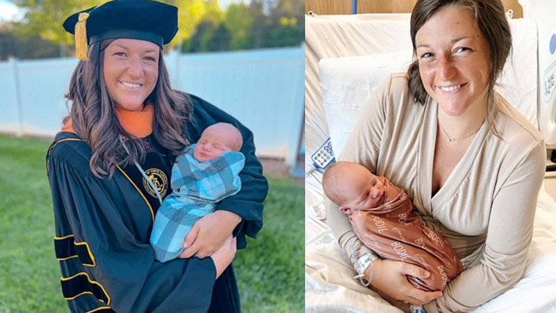  Mom gives birth, walks in graduation less than 24 hours later