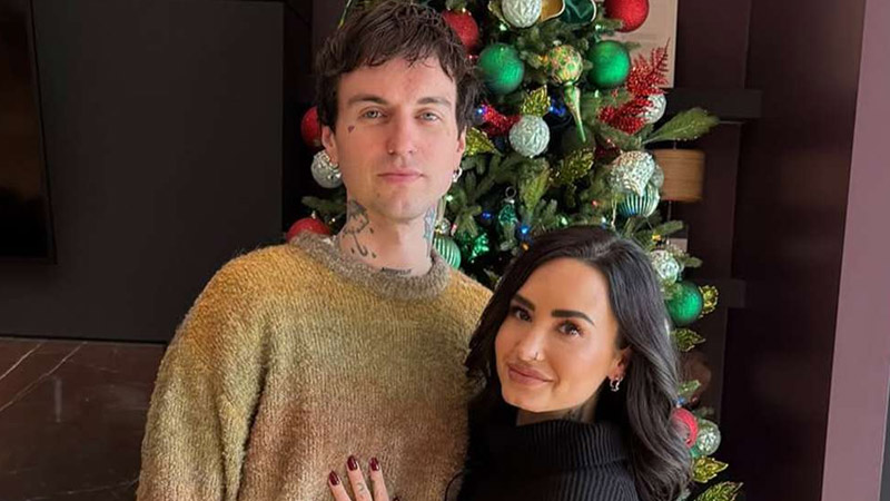 Demi Lovato and fiancé Jutes mark