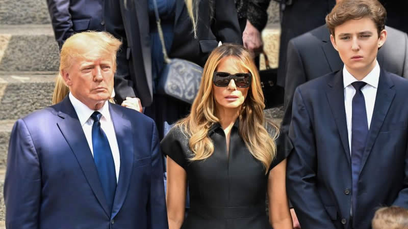 Donald Trump, Melania Trump and Barron Trump