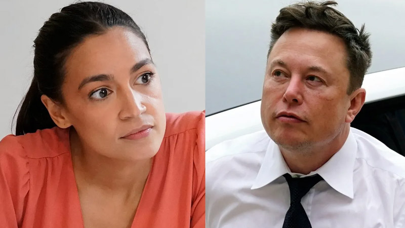 Alexandria Ocasio-Cortez and Elon Musk