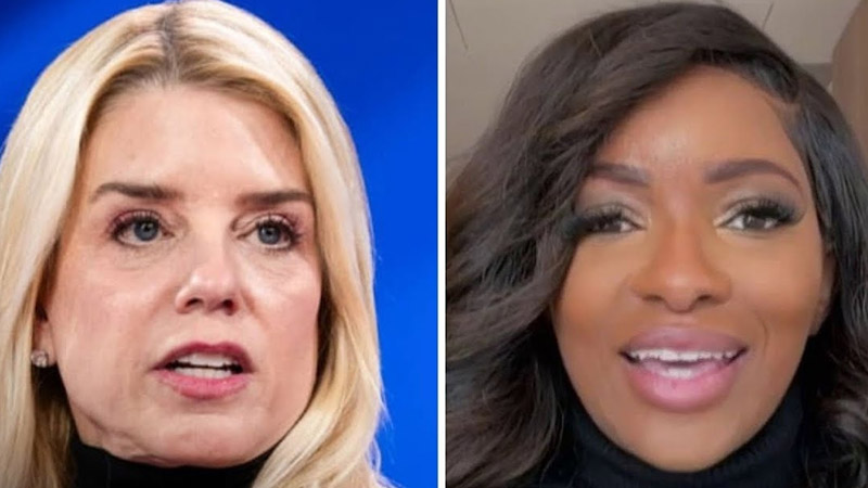 Pam Bondi and Jasmine Crockett