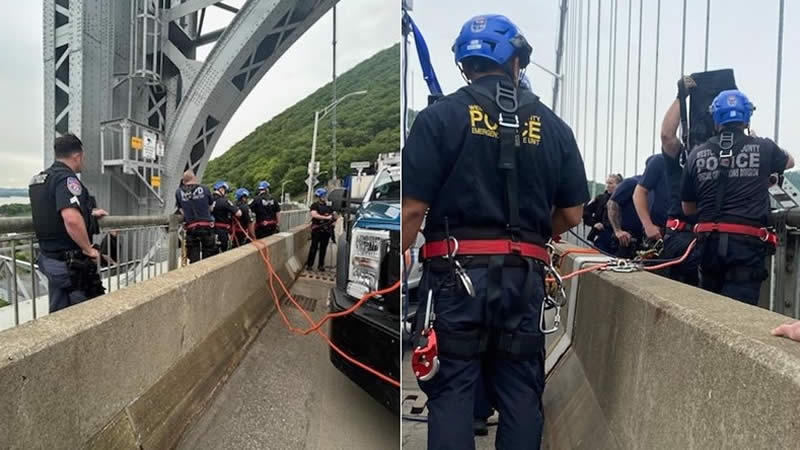 Cops Save Man from Bridge