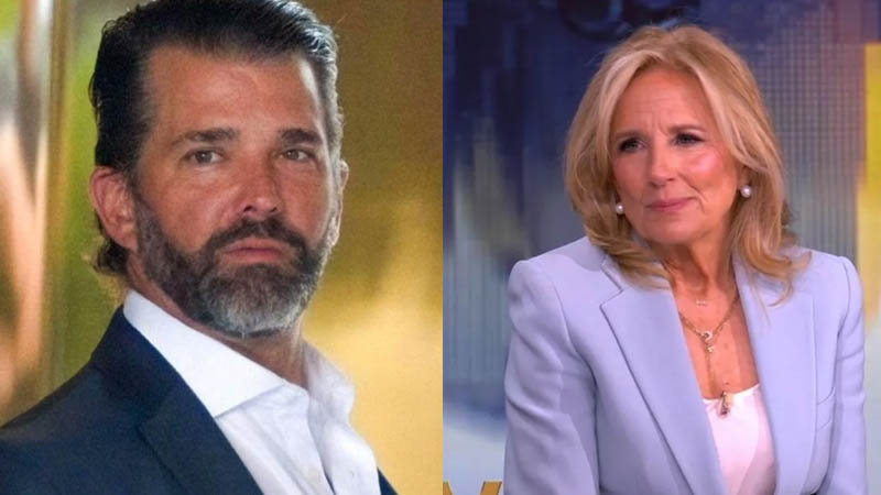 Donald Trump Jr and jill biden
