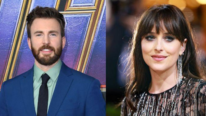 Chris Evans and Dakota Johnson