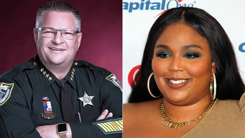 County Sheriff Wayne Ivey and pop star Lizzo