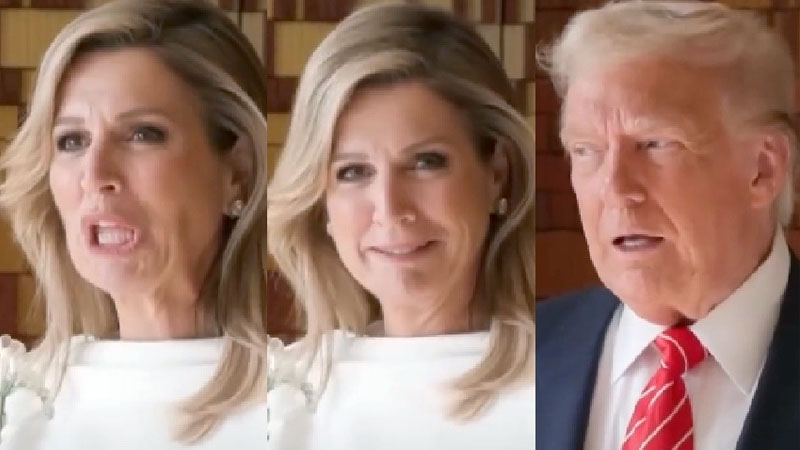 Queen Máxima Caught Mimicking Trump
