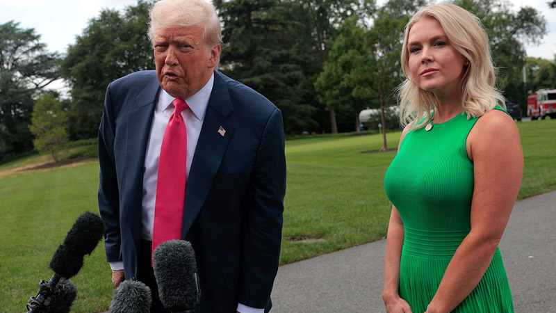 Donald Trump and Karoline Leavitt