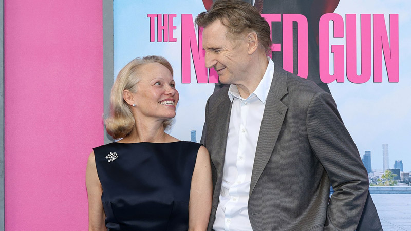 Pamela Anderson and Liam Neeson