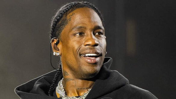 Travis Scott performs during Young Thug's set at the 2025 Lyrical Lemonade Summer Smash. (Photo by Barry Brecheisen/Getty Images)