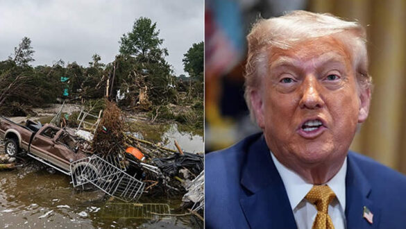 President Trump heads to Texas as questions mount over delayed flood aid. (Photo Credit: Getty Images)