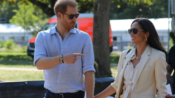 Prince Harry wife Meghan Markle attend the Invictus Games at the Merkur Spiel-Arena in Dusseldorf. (Photo by Kadir Ilboga/Anadolu Agency via Getty Images)
