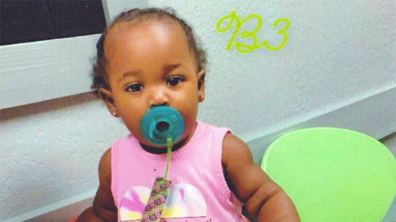 1-year-old girl whose body