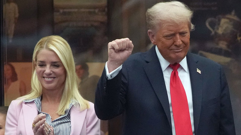 Pam Bondi and Trump