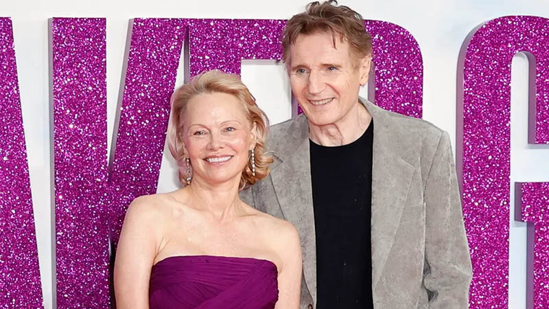 Pamela Anderson and Liam Neeson