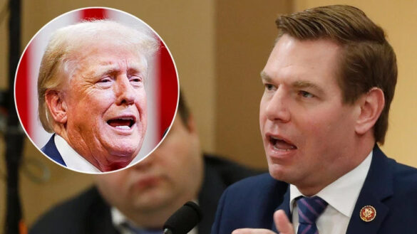 Donald Trump and Rep. Eric Swalwell (Getty Images)
