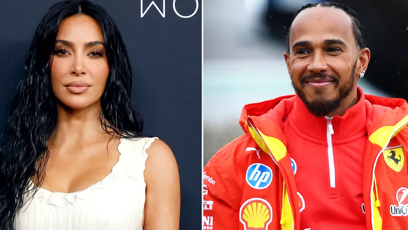 Kim Kardashian and Lewis Hamilton