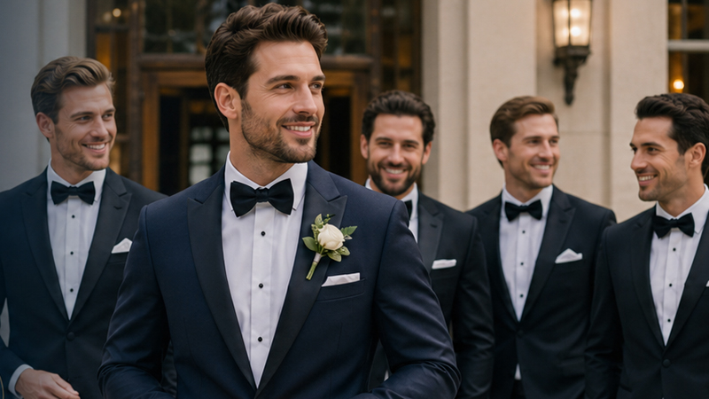 Matching groomsmen suits